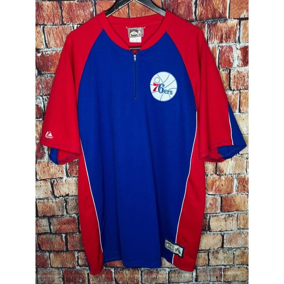 Hardwood Classics Other - Philadelphia 76ers NBA Basketball Shooting Jersey Men’s XXL Stitched Logos HWC